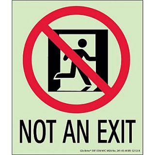 NYC Not An Exit Sign, 6.5X5.5, Flex, 7550 Glow Brite, MEA Approved