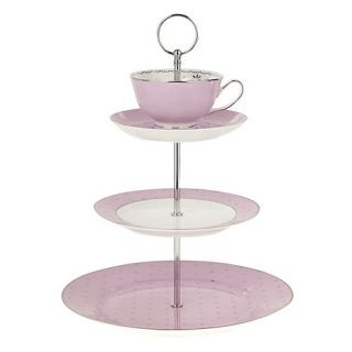 Bombay Duck Pale pink three tier cake cup stand