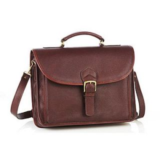 Aston Leather Leather Briefcase; Brown