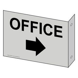Office With Arrow Sign NHE 13903Proj BLKonPRLGY Wayfinding  Business And Store Signs 