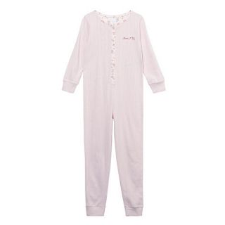 J by Jasper Conran Girls pink pointelle onesie