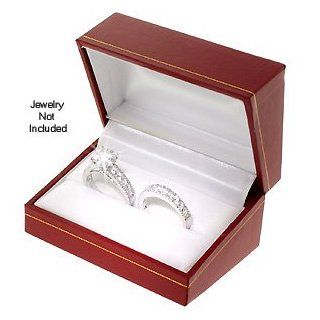 Classic Cartier Design Red Engagement Set Double Ring Gift Box Jewelry Boxes Jewelry