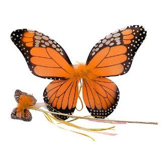 Orange Monarch Butterfly Wing & Wand Set Toys & Games