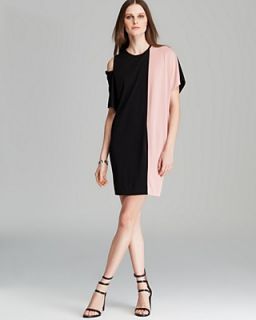 DKNY Short Dolman Sleeve Color Block Dress's