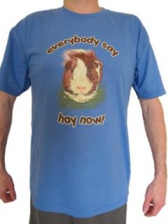 Guinea Pig Nation Adult "Everybody Say Hay Now" T Shirt Clothing