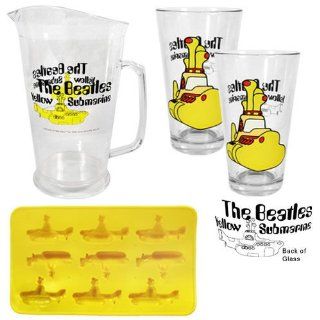 The Beatles Yellow Submarine Gift Pack Pitcher, 2 Glasses & Ice Cube Tray Kitchen & Dining