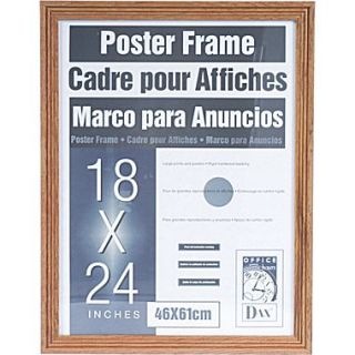 Dax Plastic Poster Frame with Plexiglass Window, 18 x 24