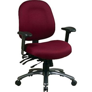 Office Star™ Pro Line II™ Fabric Ergonomic Mid Back Task Chair, Burgundy