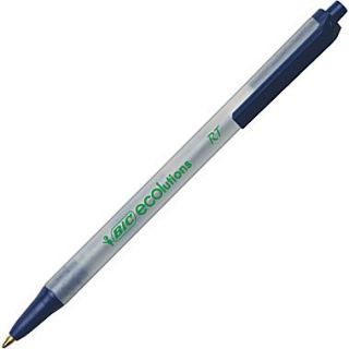 BIC ECOlutions™ RT Retractable Ballpoint Pen, Medium Point, Blue, Dozen