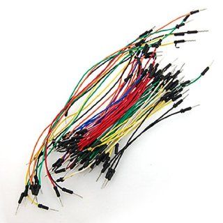 65 Pcs Assorted Length Multicolored Flexible Solderless Breadboard Jumper Wires   Plastic Wire  
