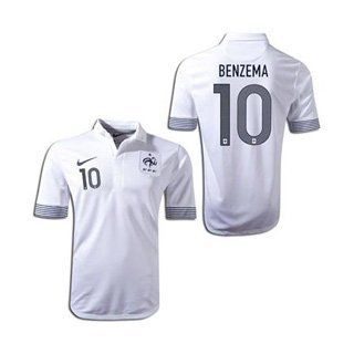 Nike France Benzema #10 Soccer Jersey (Away 2012/13) XL  Sports & Outdoors
