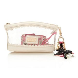 Floozie by Frost French Cream scallop trimmed make up bag