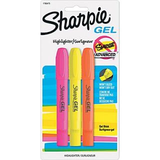Sharpie Gel Highlighter, Bullet Tip, Assorted, 3/Pack