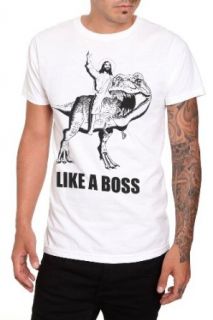 Jesus T Rex Like A Boss T Shirt Size  X Small at  Mens Clothing store