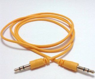 CablesFrLess (TM) Blue 3ft 3.5mm Auxiliary (AUX) Audio Jack cable (Orange) Electronics