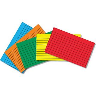 Top Notch Teacher Products 3 x 5 Lined Border Index Card, Primary Colors