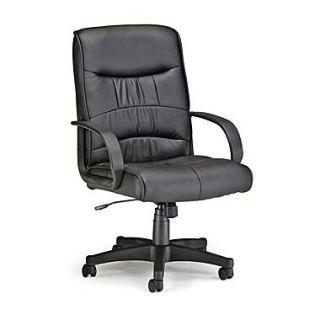 OFM Encore Series Leatherette Executive Chair With Mid Back, Black