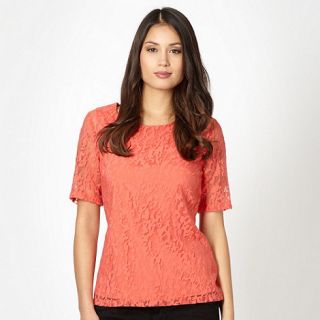 Betty Jackson.Black Designer coral abstract burnout top