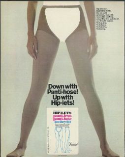 Down with Panti hose Up with Hip lets Finesses by Stevens ad 1968 pantyhose Entertainment Collectibles