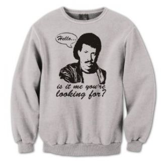 Hello Is It Me You're Looking For Lionel Cool Retro Music Mens Sweatshirt Small Gray Clothing