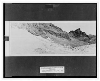 Historic Print (L) St. Vrain Glacier looking toward Morraine, Colorado  