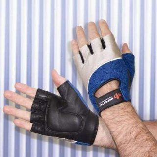 Gel Work Glove, Half Finger, Black leather palm, Palm Gel Padding, Medium,    