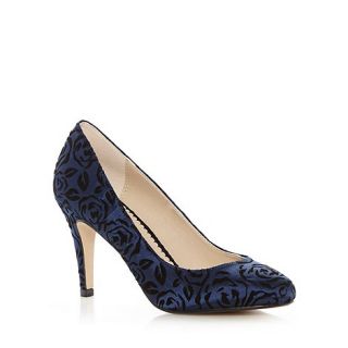 Debut Navy rose textured court shoes