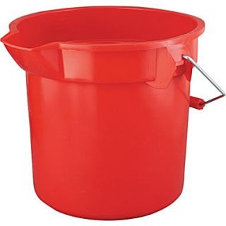 Rubbermaid Brute 2614 HDPE Round Bucket, Red, 14 qt.  Make More Happen at