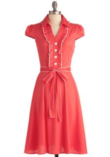 About the Artist Dress in Coral  Mod Retro Vintage Dresses