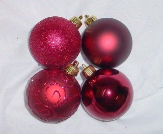 Christmas Concepts Ltd Pack Of 10 60mm Burgundy Assorted Design Christmas Tree Baubles   Christmas Ball Ornaments