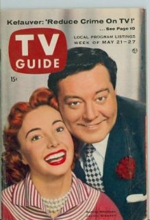 1955 TV Guide May 21 Jackie Gleason and Audrey Meadows   Cleveland edition   No Mailing Label Excellent Entertainment Collectibles