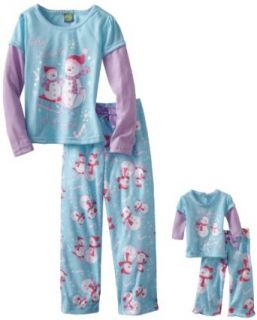 Dollie & Me Girls Snowmen Pajama Set, Multi, 4 Clothing