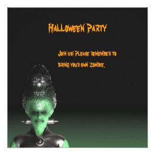 Bride of Frankenstein   Halloween Party Invitation