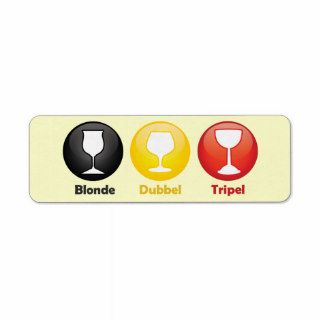Belgian Beer Icons Custom Return Address Labels