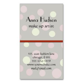 Artistic Retro Dots Spots Purple Green Red Business Card Template