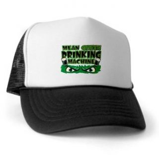 Artsmith, Inc. Trucker Hat (Baseball Cap) Drinking Humor Mean Green Drinking Machine Irish Shamrock Beer Clothing