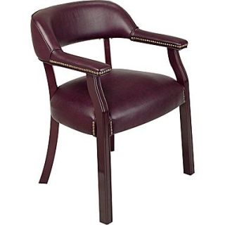 Office Star™ Burgundy Traditional Guest Chair (without casters)  Make More Happen at