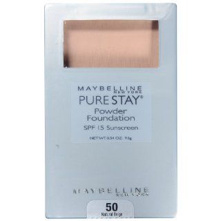 Maybelline New York Purestay Powder & Foundation SPF 15, Natural Beige   .34 oz  Maybelline Purestay Powder Foundation  Beauty