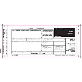 TOPS 1098T Tax Form, 2 Part Mailer, White, 9 x 3 2/3, 102 Forms/Pack  Make More Happen at