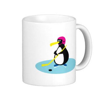 Ice Hockey Penguin Mugs