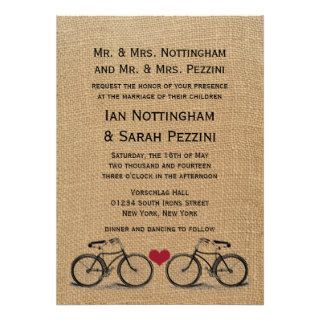 Vintage Bicycle Wedding Invitations