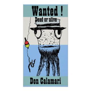 Wanted Poster Don Calamari the Squid