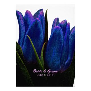 Blue Tulips Wedding Invitations