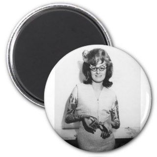 Tattooed Glasses Chick Refrigerator Magnet