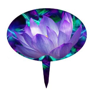 Purple lotus flower and its meaning oval cake picks