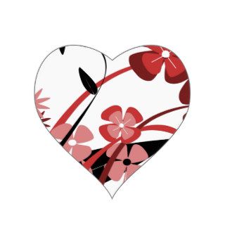 Spring Flowers Clipart Heart Sticker