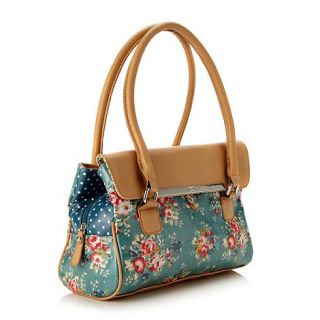 The Collection Turquoise floral coated canvas music bag