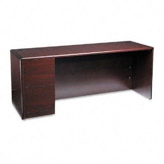 HON Products   HON   10700 Series Left Pedestal Credenza, 72w x 24d x 29 1/2h, Mahogany   Sold As 1 Each   A modular management solution that combines stylish profiles and elegant accents with top grade fit and finish.   High pressure laminate with rounded