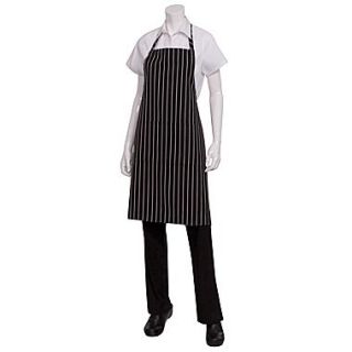 Chef Works Bib Chalk Striped Chef Apron With 2 Roomy Pockets, Black  Make More Happen at