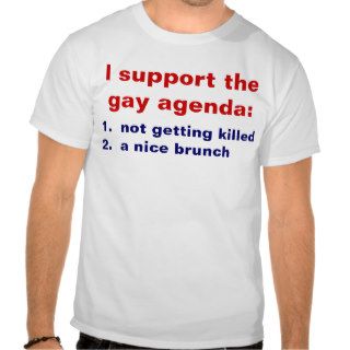 the Gay Agenda T shirts